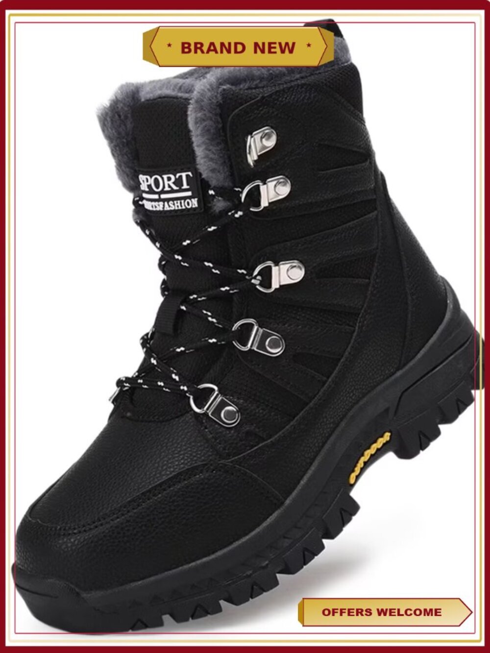 Women's Snow Boots Anti-Slip Waterproof Warm Winter Shoes